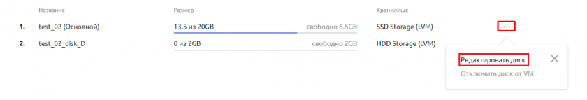 редактирование диска