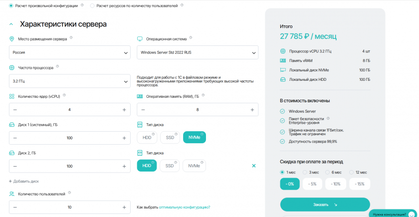 Произвольная конфигурация