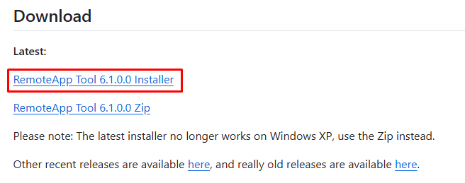 Скачивание программы RemoteApp Tool