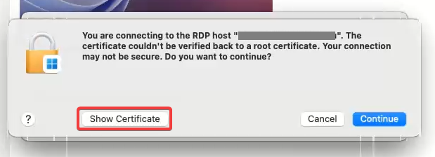 Показать сертификат