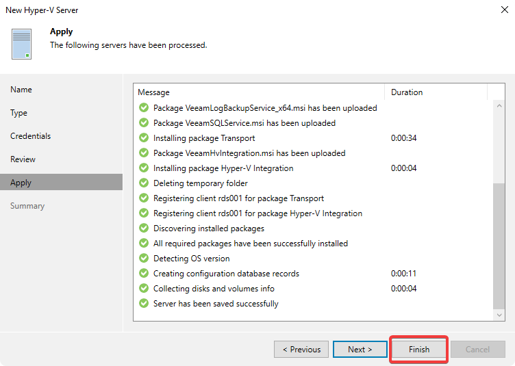 Нажмите Finish Нажмите Finish