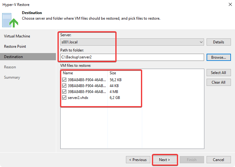 Укажите сервер и путь восстановления Укажите сервер и путь восстановления