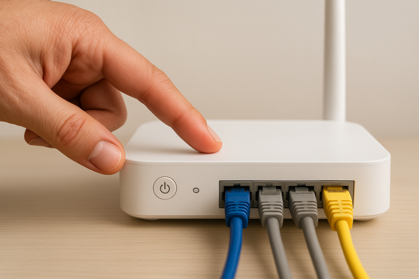 Перезагрузите роутер Перезагрузите роутер